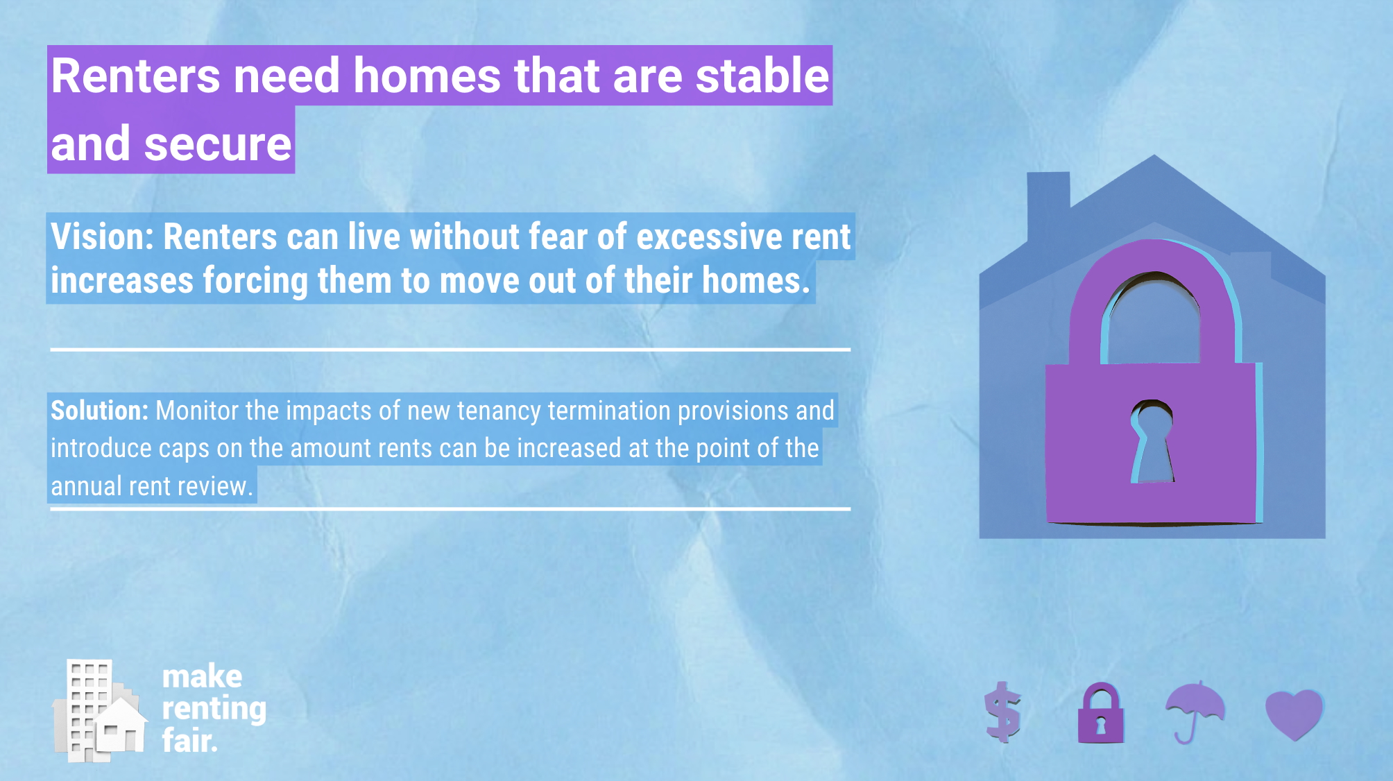 Renters need homes that are stable and secure